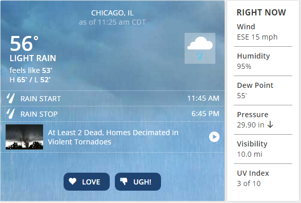 weather.com current conditions
